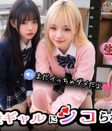 Angelsgarden|【実写系Hゲーム】好きな娘の前で金髪ギャルにシコられる！射精限界おち●ぽ焦らし我慢-制服