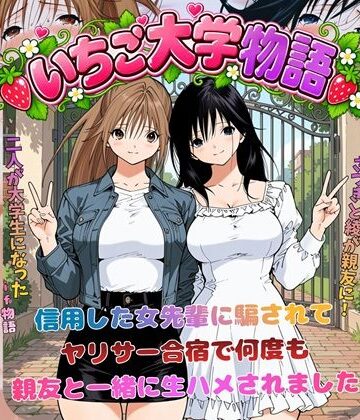 にじのすな|いちご大学物語〜信用した女先輩に騙されて親友と一緒にヤリサー合宿で何度も生ハメされました〜-処女